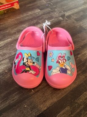 Disney Pink Kids Clog Sandals with Minnie & Daisy Graphics